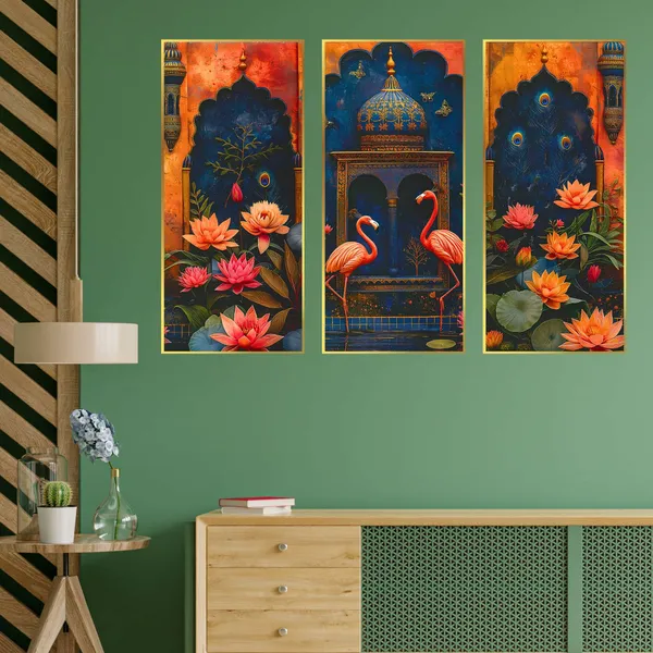 Golden_Set_Of_Three_Large_Wall_Paintings_For_Dacoration_Framed_Living_Room_&_Bedroom_Art_Home_Decoration_Office_Decor_(14X11_Inch_Ch-Lgd3-1)