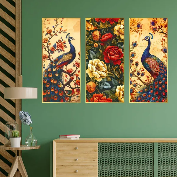 Golden_Set_Of_Three_Large_Wall_Paintings_For_Dacoration_Framed_Living_Room_&_Bedroom_Art_Home_Decoration_Office_Decor_(14X11_Inch_Ch-Lgd3-5)