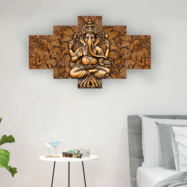 Multicolor_Exquisite_Set_Of_Five_3D_Framed_Paintings