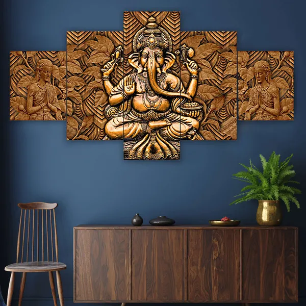 Multicolor_Exquisite_Set_Of_Five_3D_Framed_Paintings