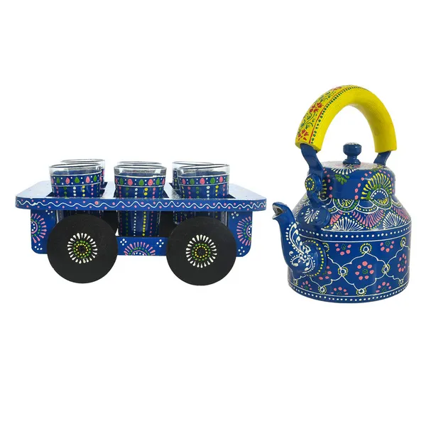 Silvery_White_Aluminium_Tea_Kettle_With_6_Glass