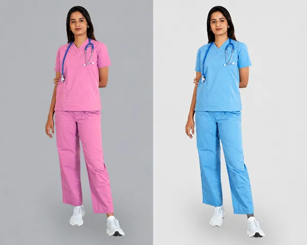 Women's_Scrub_Top_And_Bottom_Half_Sleeves_Combo_Set