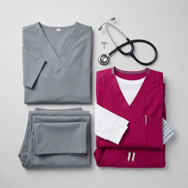 Women's_Scrub_Set_Duo_Steel_Grey_And_Wine