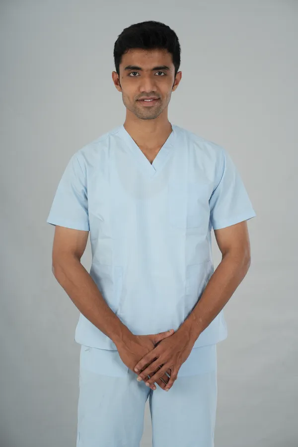 Men's_Scrub_Top_And_Bottom_Half_Sleeves