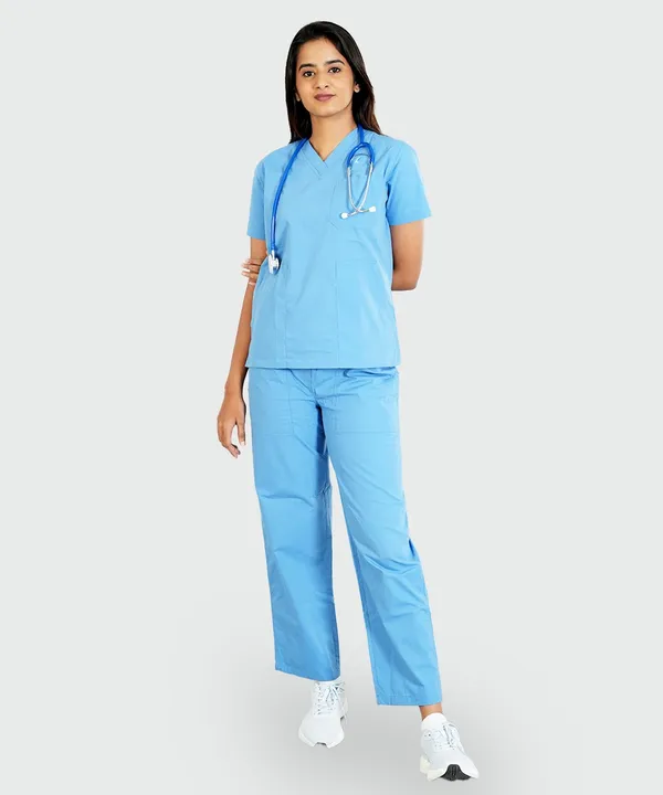 Women's_Scrub_Top_And_Bottom_Half_Sleeves