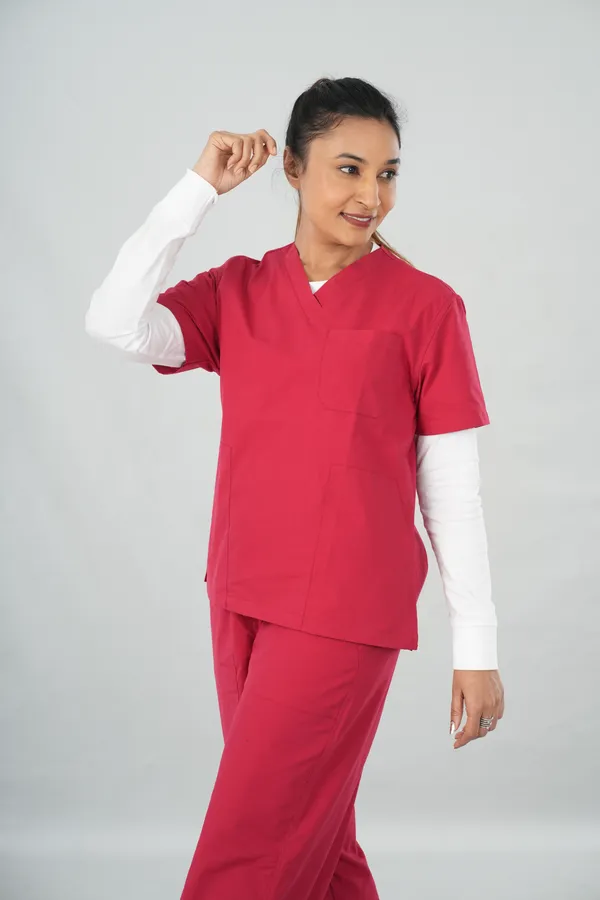 Women's_Scrub_Top_And_Bottom_Half_Sleeves