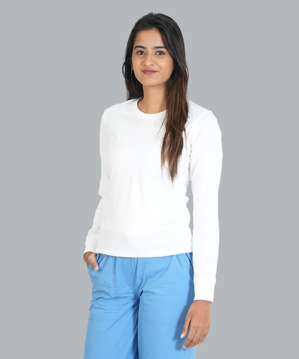 Underscrub_Women's_Full_Sleeves_White_Color