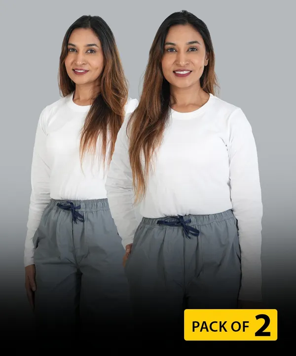 Underscrub_Women's_Full_Sleeves_White_Color