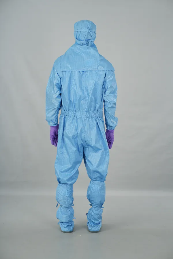 Clean_Room_Lint_Free_Garments_Dangree_With_Headgear,Booties,_Bag_Blue