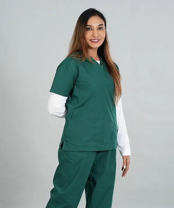Women's_Scrub_Top_And_Bottom_Half_Sleeves