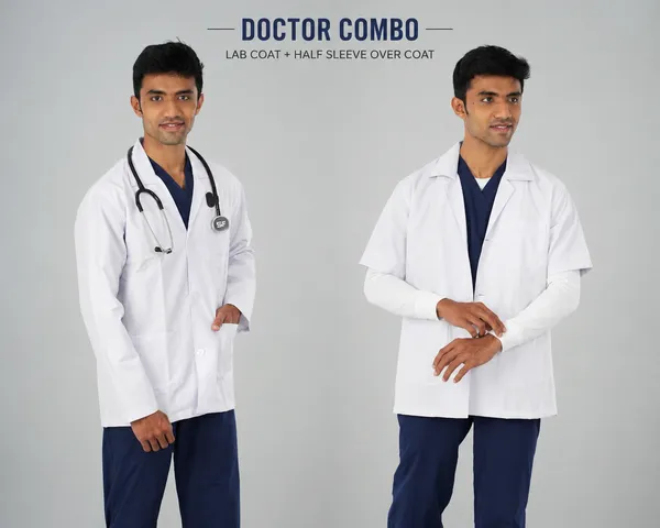 White_Academy_Men's_Apron_Duo_Half_And_Full_Sleeves_Combo_Set