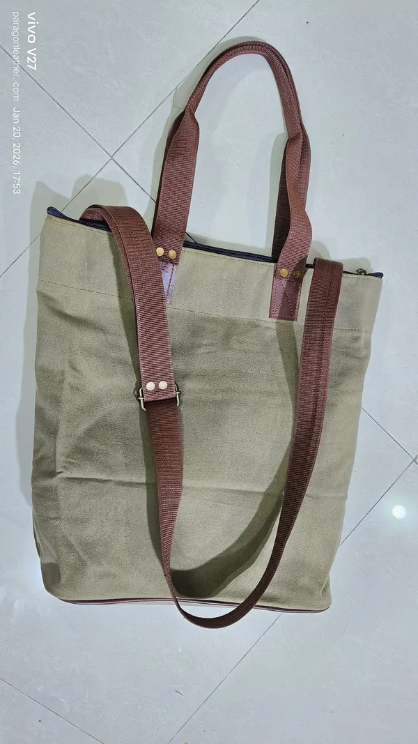 Olive_Green_And_Dark_Brown_Water_Resistant_Waxed_Canvas_And_Genuine_Top_Grain_Leather_Tote_Bag_For_Unisex