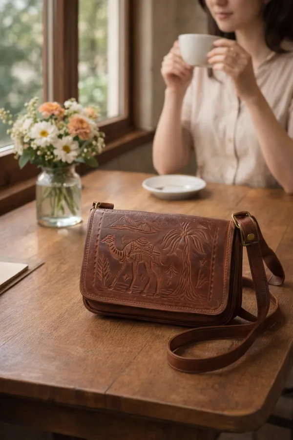 Dark_Brown_Premium_Quality_Full_Grain_Leather_And_Internal_Pure_Cotton_Canvas_Crossbody_Sling_Bag_For_Unisex