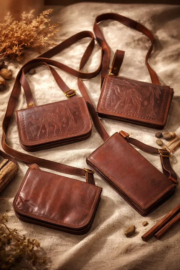 Dark_Brown_Premium_Quality_Full_Grain_Leather_And_Internal_Pure_Cotton_Canvas_Crossbody_Sling_Bag_For_Unisex