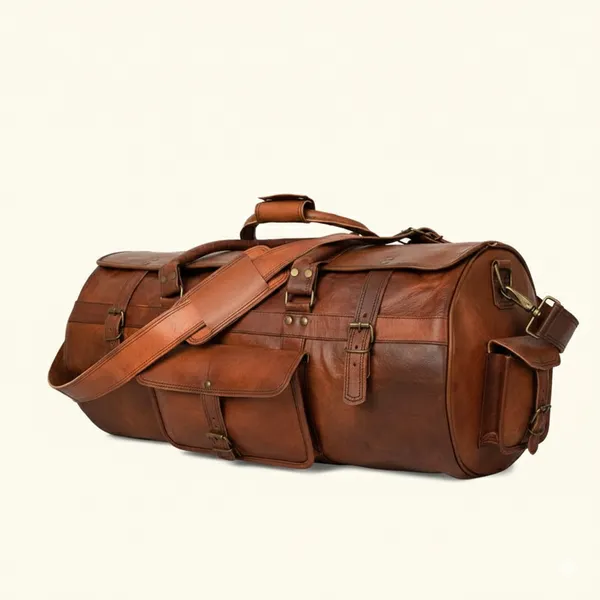 Brown_Genuine_Full_Grain_Leather_With_Brass_Hardware_Duffel_Bag_For_Unisex