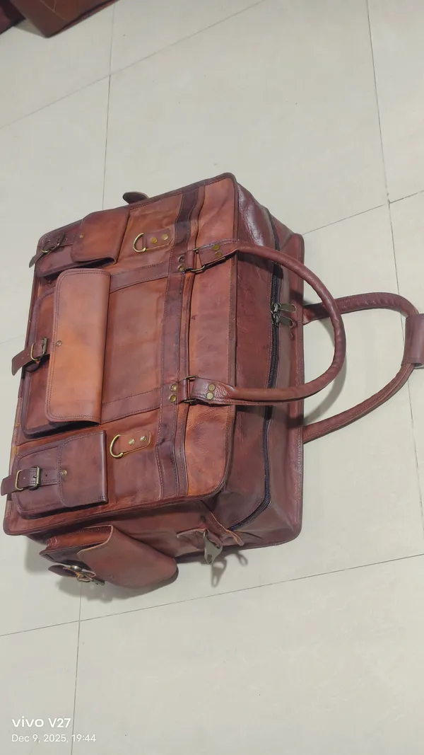 Dark_Brown_Premium_Quality_Full_Grain_Leather_And_Internal_Pure_Cotton_Canvas_No_Cheap_Fabric_Used_Duffel_Bag_For_Unisex