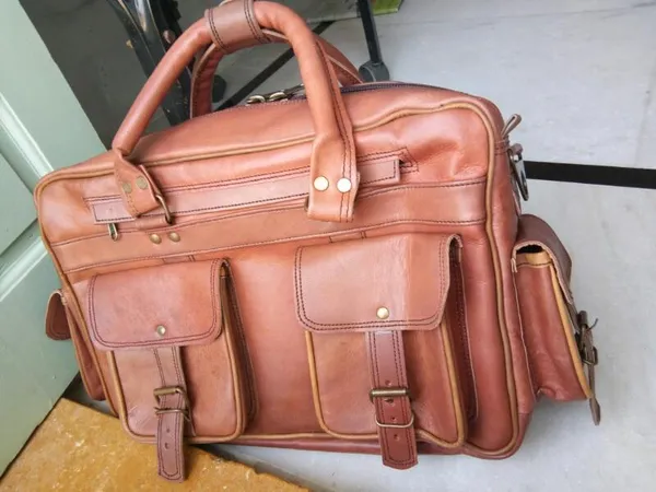 Brown_Genuine_Goat_Buffalo_Leather_With_Canvas_Lining_Messenger_Bag_For_Unisex