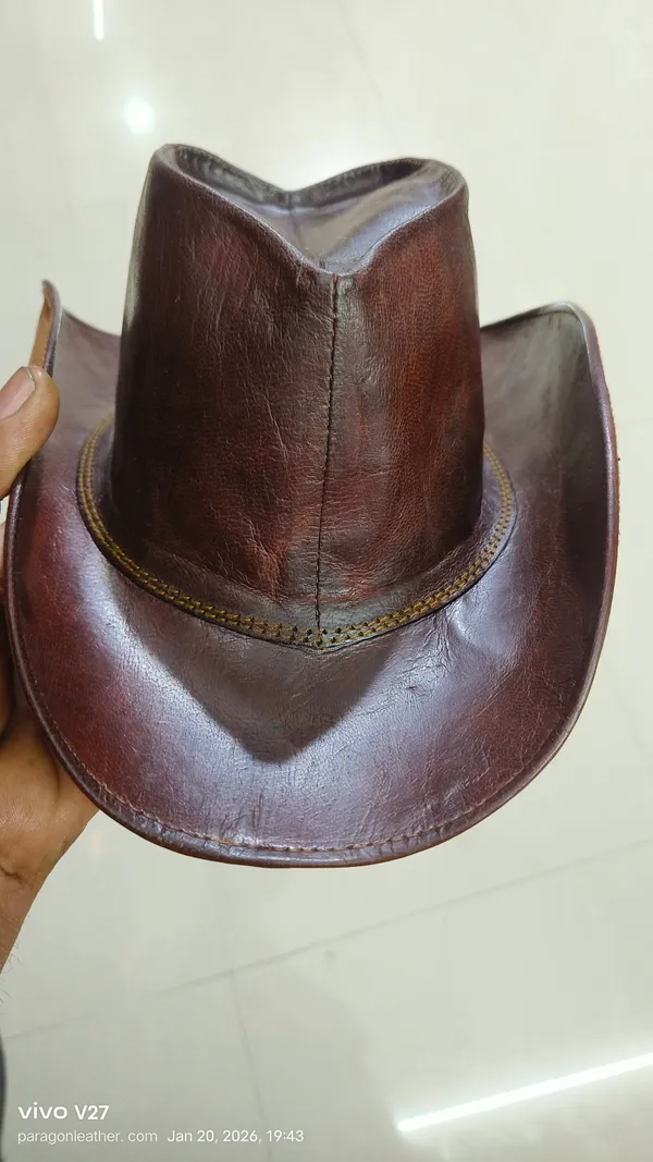 Dark_Brown_Genuine_Full_Grain_Leather_Hat_For_Unisex