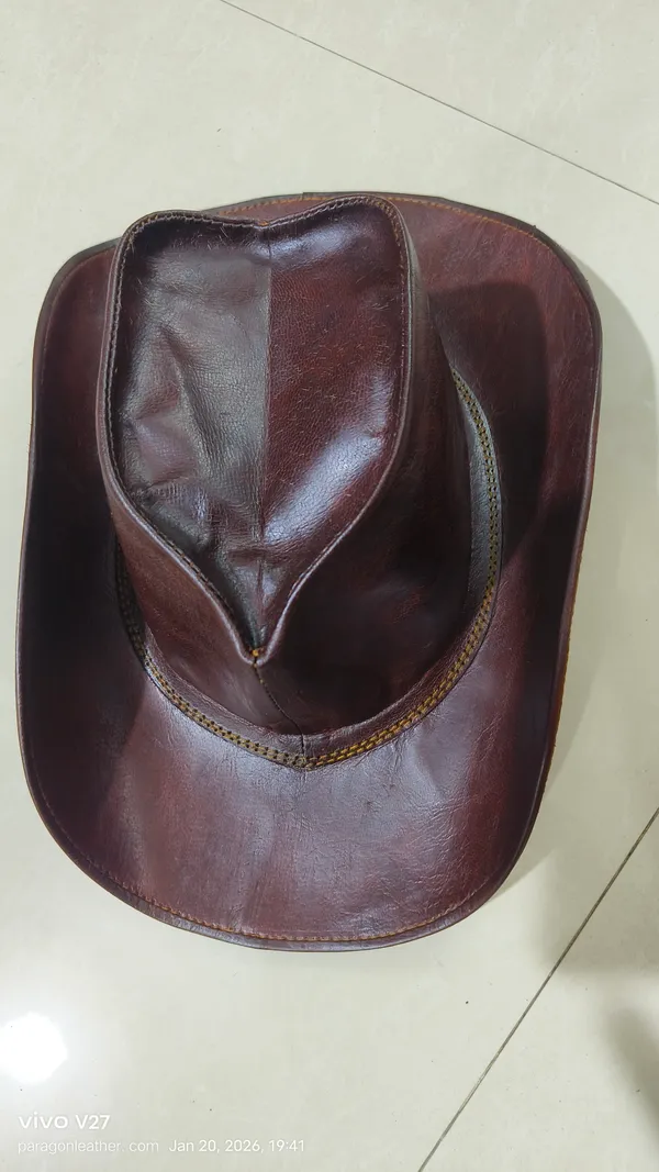 Dark_Brown_Genuine_Full_Grain_Leather_Hat_For_Unisex