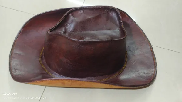Dark_Brown_Genuine_Full_Grain_Leather_Hat_For_Unisex