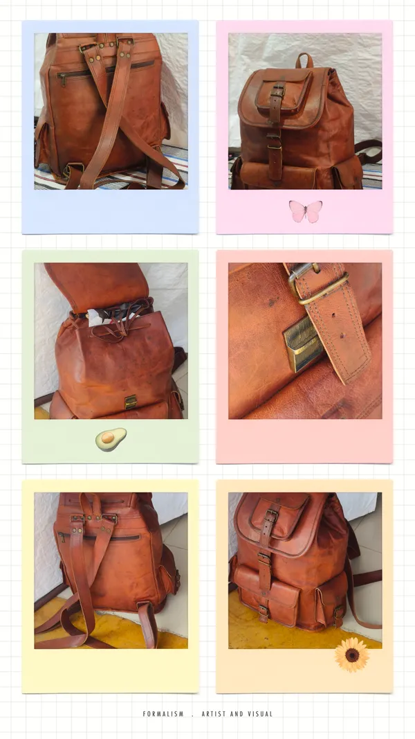 Dark_Brown_Premium_Quality_Full_Grain_Leather_And_Internal_Pure_Cotton_Canvas_Backpack_For_Unisex