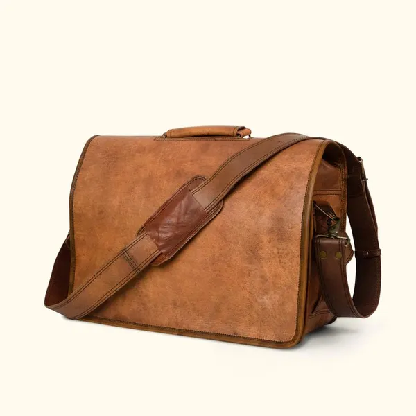 Dark_Brown_Premium_Quality_Full_Grain_Leather_And_Internal_Pure_Cotton_Canvas_No_Fabric_Messenger_Bag_For_Unisex