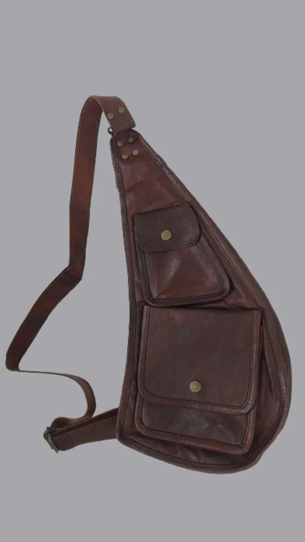 Chocolate_Brown_Pure_Full_Grain_Leather_Sling_Bag_For_Unisex