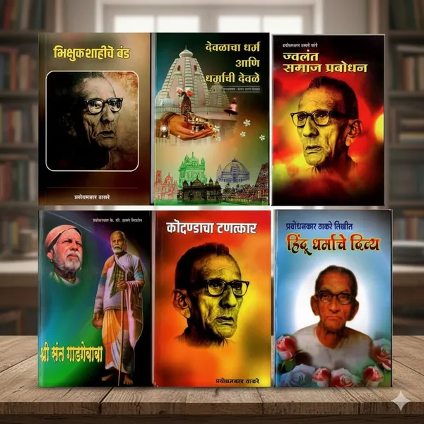 Prabodhankar_Thackeray_Books_Collection_In_Marathi,_Set_Of_6_Book_Devlacha_Dharm_Ani_Dharmachi_Devl_+__Bhikshushahiche_Ban_+__Shree_Sant_Gadgebaba_Hindu_Dharmache_Div_+__Jvlant_Jamaj_Prabodhan_[Product_Bundle]_[Apr_13,_2024]_Prabodhan_Keshav_Sitaram_Thackeray
