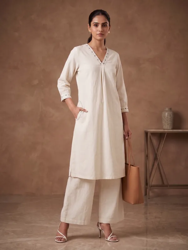 Beige_flex_cotton_kurta