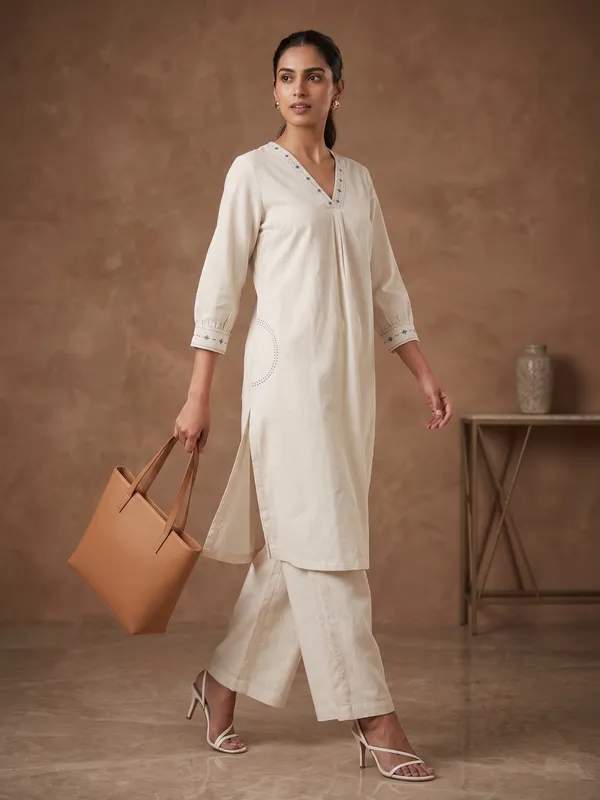 Beige_flex_cotton_kurta