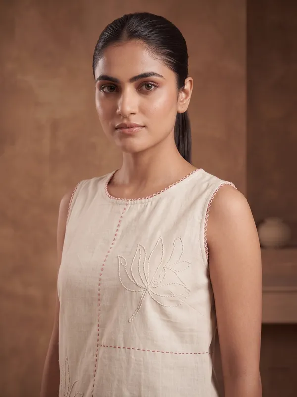 Beige_flex_cotton_straight_kurta_with_embroidery