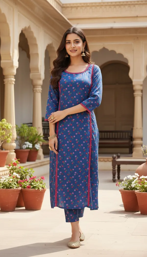 Premium_Selection:_Pack_Of_3_Traditional_Printed_Kurtas:_Mustard_Floral,_Pastel_Pink_Paisley,_And_Teal_Green_Stripes.