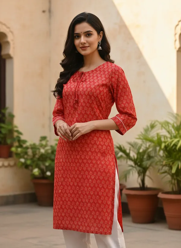 Pack_Of_3_Womens_Cotton_Floral_Print_Straight_Kurta_Set_�_Red_&_Pink