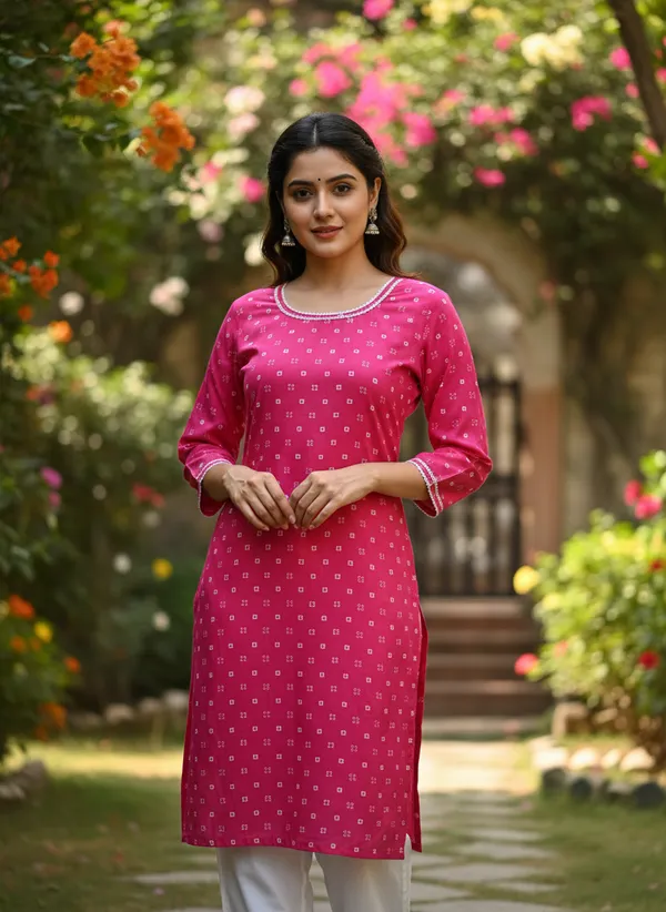 Pack_Of_3_Womens_Pink_Cotton_Kurta_Combo_�_Floral,_Chevron_&_Polka_Dot_Prints