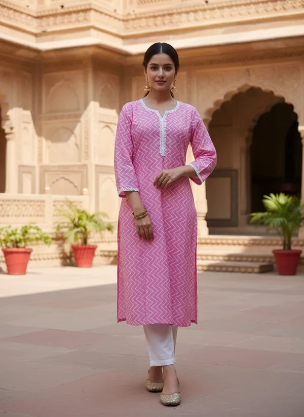 Pack_Of_3_Womens_Printed_Straight_Cotton_Kurtas_�_Pink,_Yellow,_And_Lilac