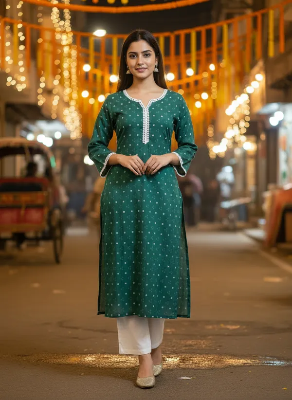 Womens_Pack_Of_3_Printed_Cotton_Straight_Kurtas_Set_�_Teal_Green,_Floral_Pink,_And_Mustard_Yellow