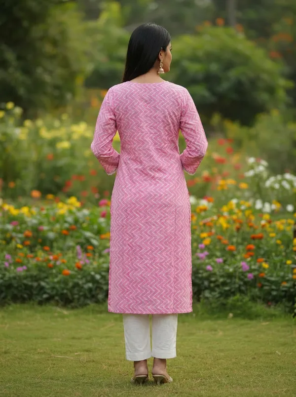 Pink_Cotton_Zig-Zag_Print_Embroidered_Kurta