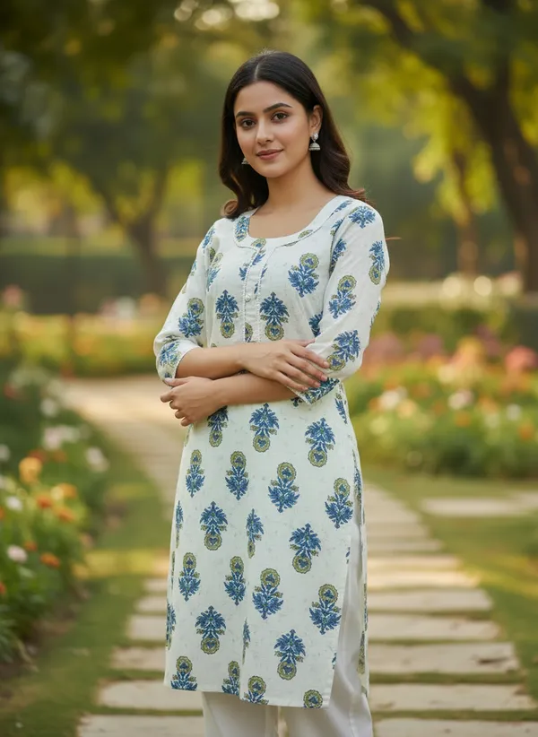 Hand-Block_Printed_Cotton_Kurta_For_Casual_Wear
