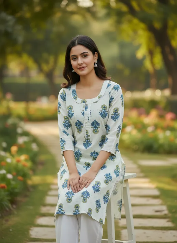 Hand-Block_Printed_Cotton_Kurta_For_Casual_Wear