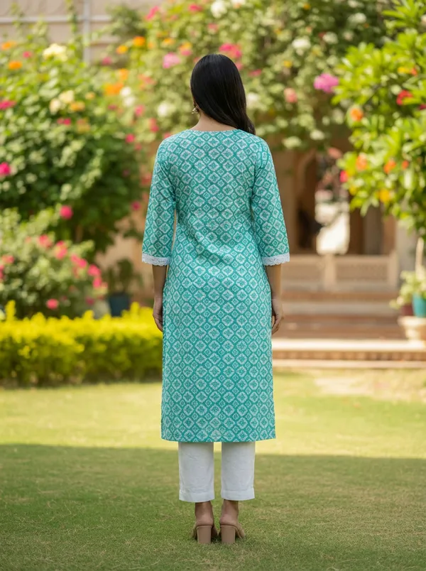 Aqua_Geometric_Print_Cotton_Lace_V-Neck_Kurta