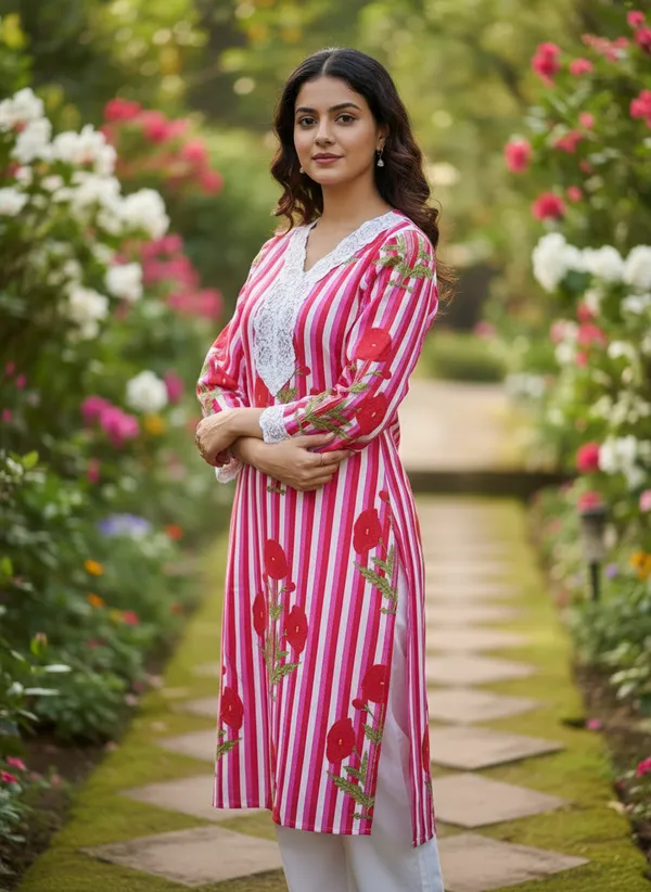 The_Everyday_Elegance_Collection:_Set_Of_3_Pastel_&_Vibrant_Straight_Kurtas_In_Breathable_Cotton