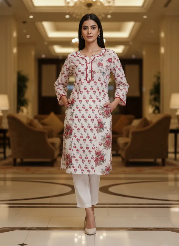 Elegant_Off-White_Floral_Cotton_Straight_Kurta