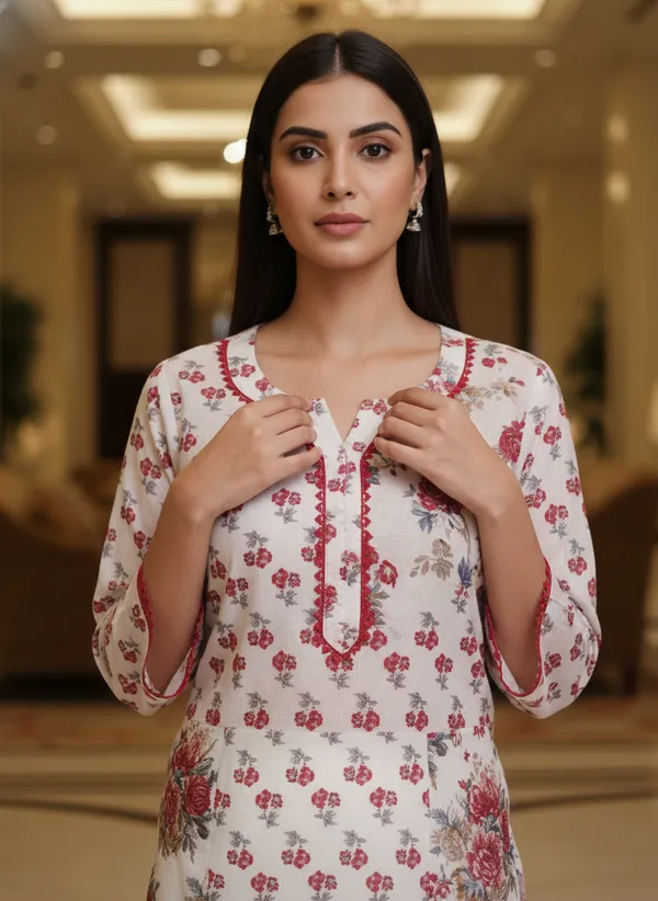Elegant_Off-White_Floral_Cotton_Straight_Kurta