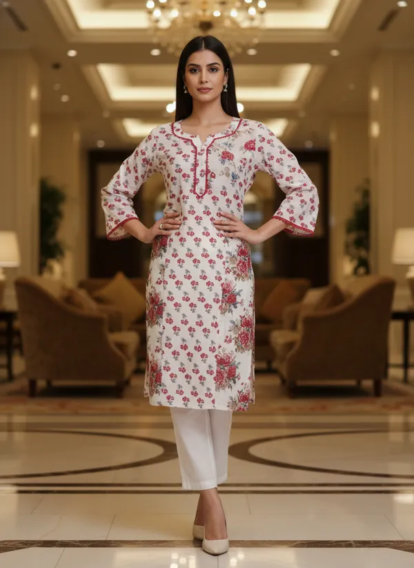 Elegant_Off-White_Floral_Cotton_Straight_Kurta