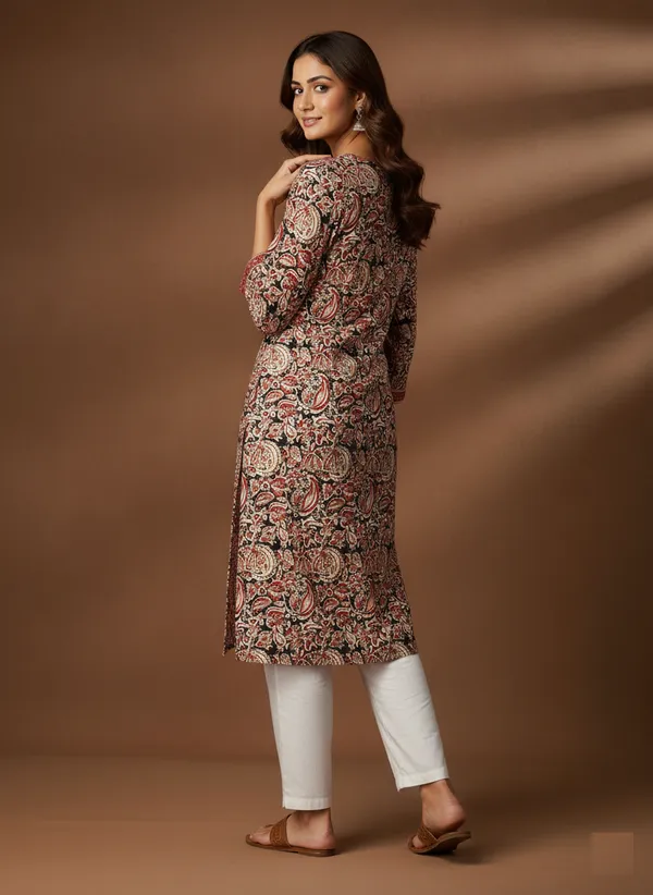 Kalamkari_Print_Cotton_Kurta_With_Bell_Sleeves