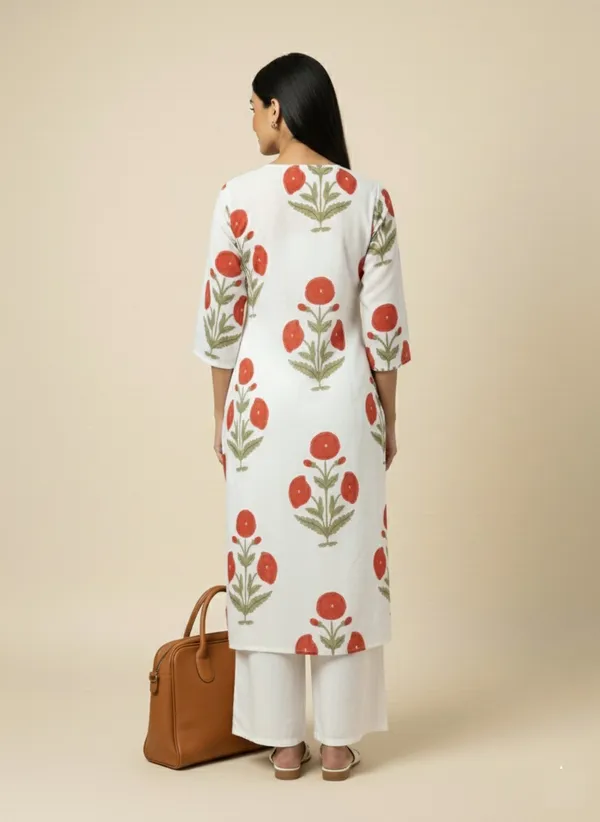 Red_Floral_Buta_On_White_Cotton_A-Line_Kurta