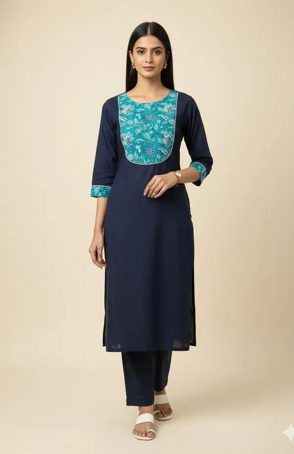 Navy_Blue_Straight_Kurta_With_Printed_Neck_Yoke