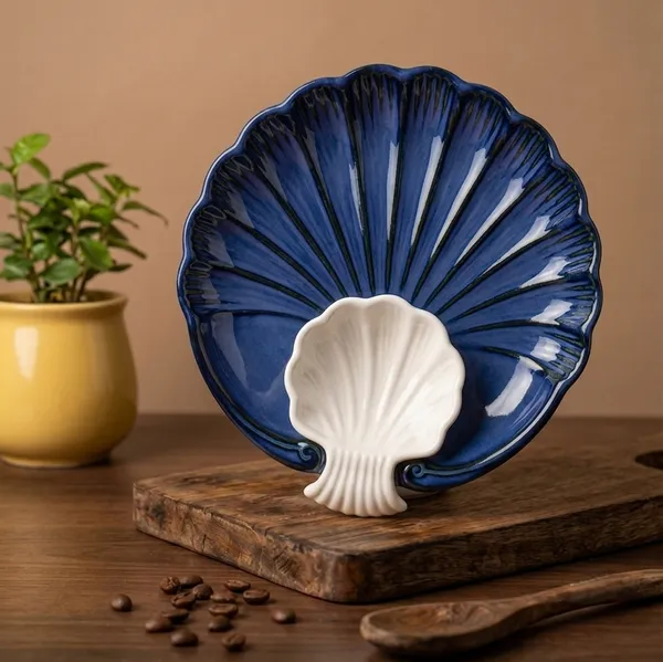 Blue_Sea_Shell_Small_19cm_Ceramic_Platter_With_Dip_Bowl