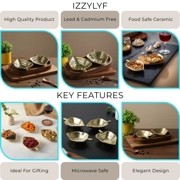 Golden_Leaf_Design_Ceramic_Platter_Pack_Of_2