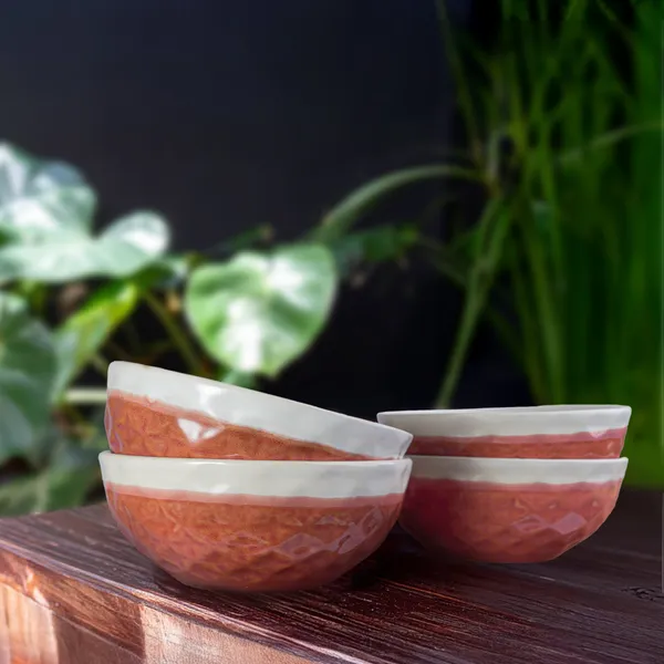 Pink_Studio_Pottery_Dual_Tone_Bowl_Pack_Of_4